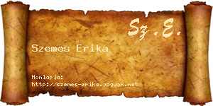 Szemes Erika névjegykártya